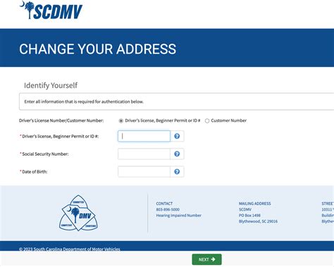 change address dmv sc