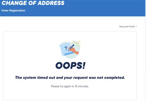 change of address dmv the system timed out reddit
