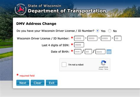 change of address wi dmv