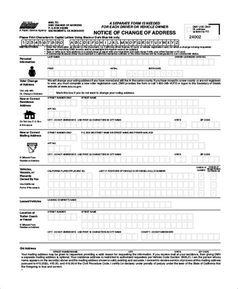 dmv change of address wa