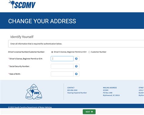 dmv sc change address