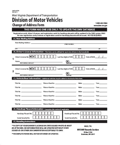 missouri dmv change of address